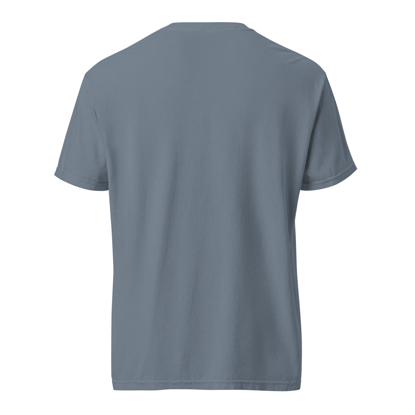 Missing Out Is Part of Choosing unisex heavyweight t-shirt in blue jean, back view