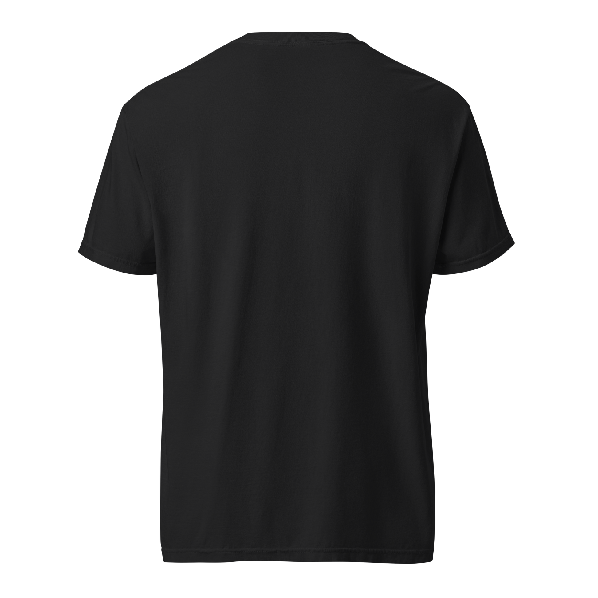 Missing Out Is Part of Choosing unisex heavyweight t-shirt in black, back view